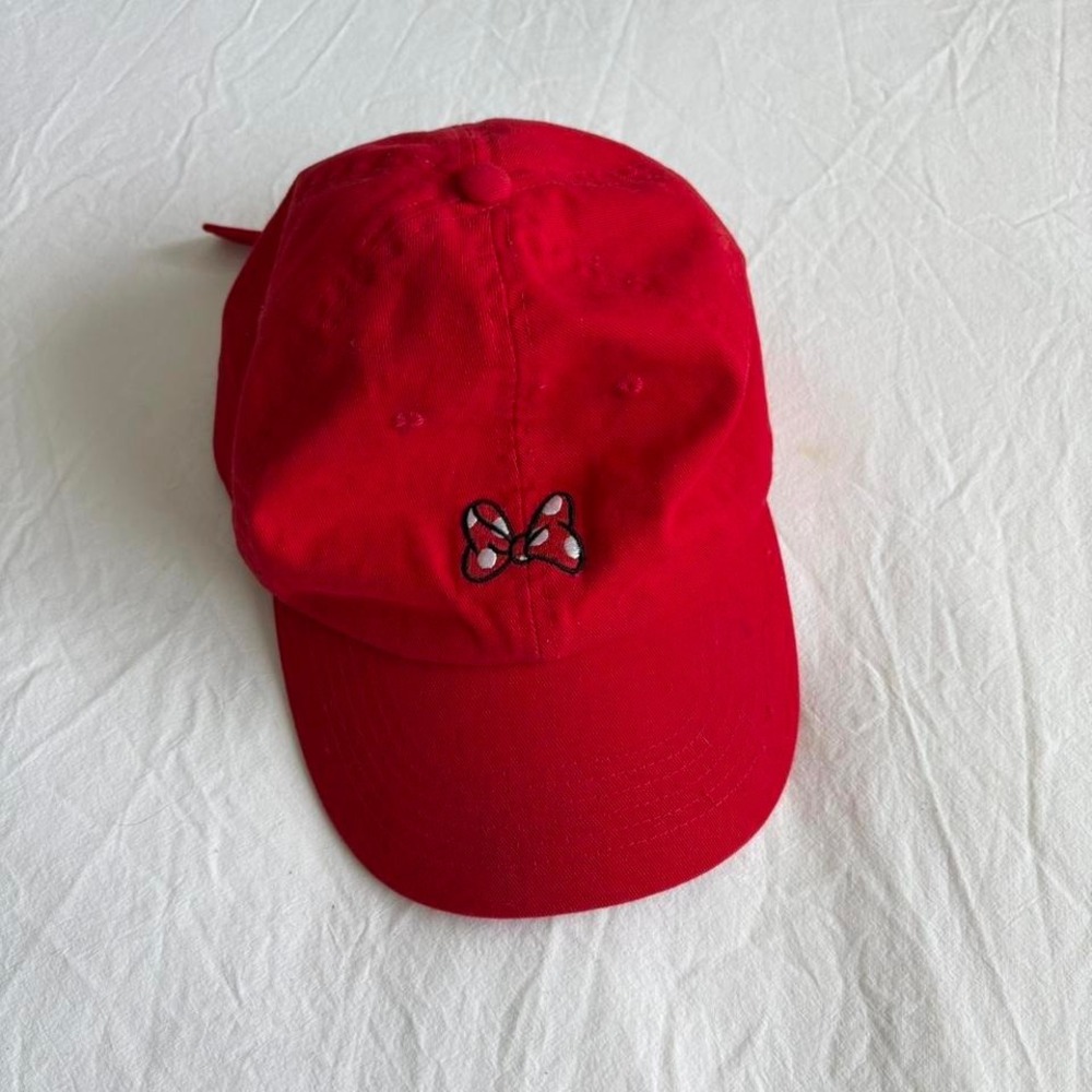 Disney Parks Minnie Mouse Red Baseball Cap Adjustable Hat